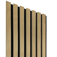 Akustické panely lamelove  3d na plsti Natural fornir 19x300x2650mm