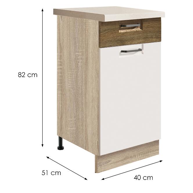 Skrinka do kuchyne Favorit 2d Sonoma/White+Ribbeck