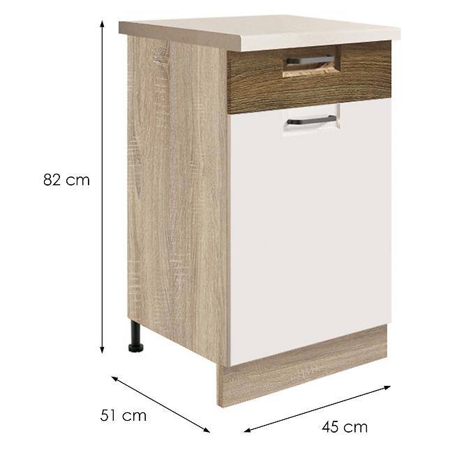 Skrinka do kuchyne Favorit 3d Sonoma/White+Ribbeck