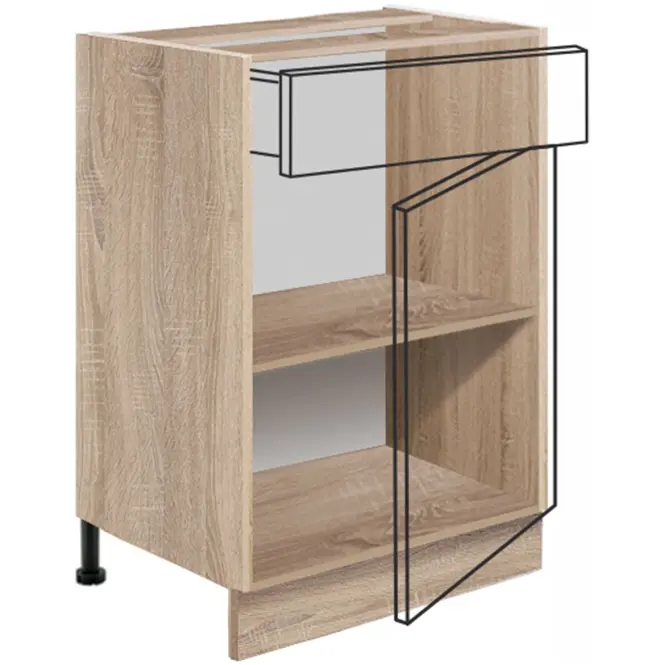 Skrinka do kuchyne Favorit 3d Sonoma/White+Ribbeck,3