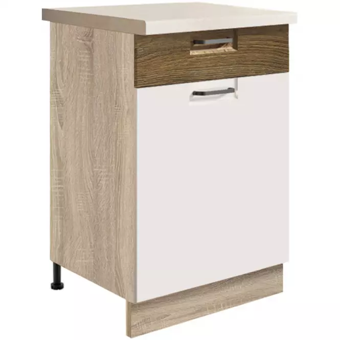 Skrinka do kuchyne Favorit 4d Sonoma/White+Ribbeck