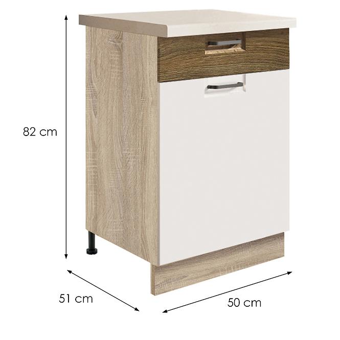 Skrinka do kuchyne Favorit 4d Sonoma/White+Ribbeck