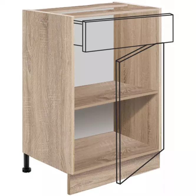 Skrinka do kuchyne Favorit 4d Sonoma/White+Ribbeck
