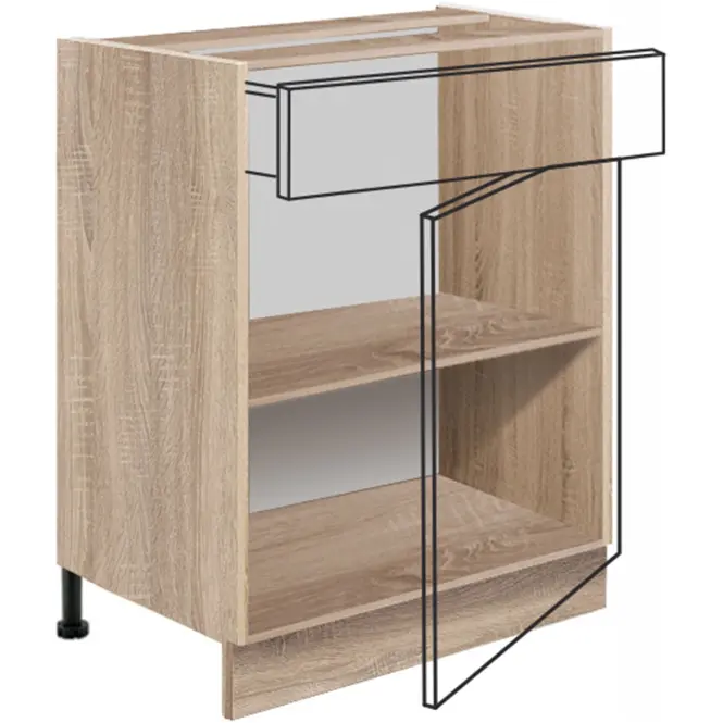 Skrinka do kuchyne Favorit 5d Sonoma/White+Ribbeck,3