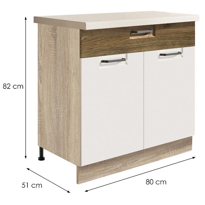 Skrinka do kuchyne Favorit 6d Sonoma/White+Ribbeck