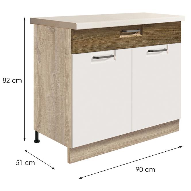 Skrinka do kuchyne Favorit 7d Sonoma/White+Ribbeck