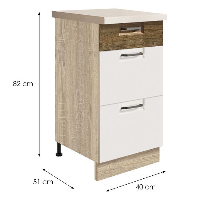 Skrinka do kuchyne Favorit 8d Sonoma/White+Ribbeck