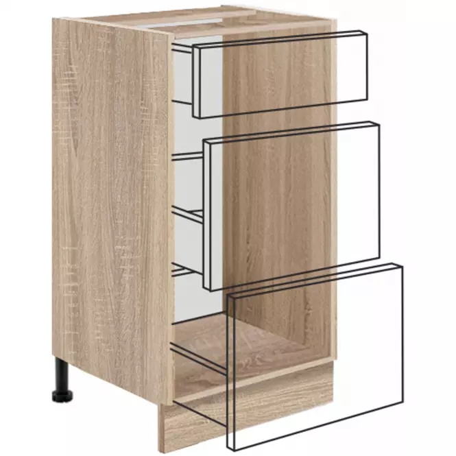 Skrinka do kuchyne Favorit 8d Sonoma/White+Ribbeck
