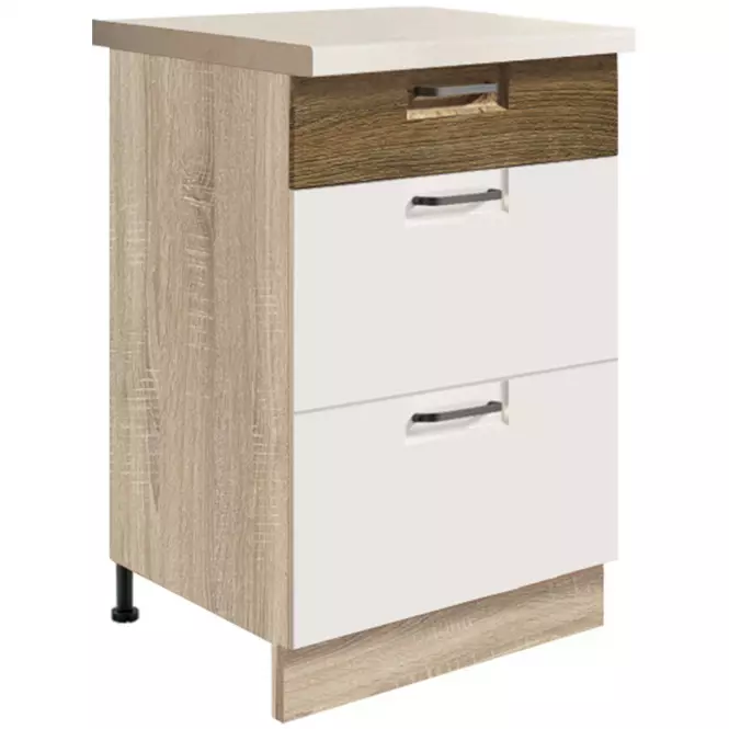 Skrinka do kuchyne Favorit 9d Sonoma/White+Ribbeck