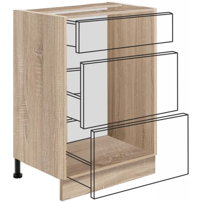 Skrinka do kuchyne Favorit 9d Sonoma/White+Ribbeck,3