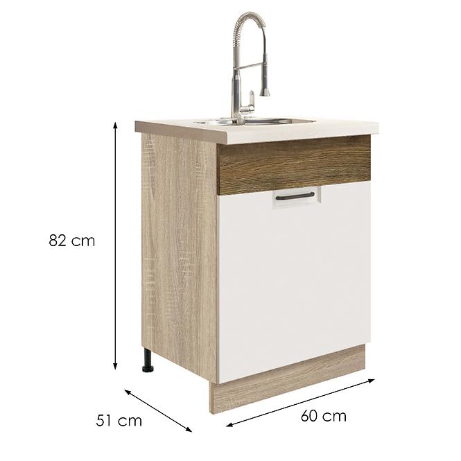 Skrinka do kuchyne Favorit 11d Sonoma/White+Ribbeck