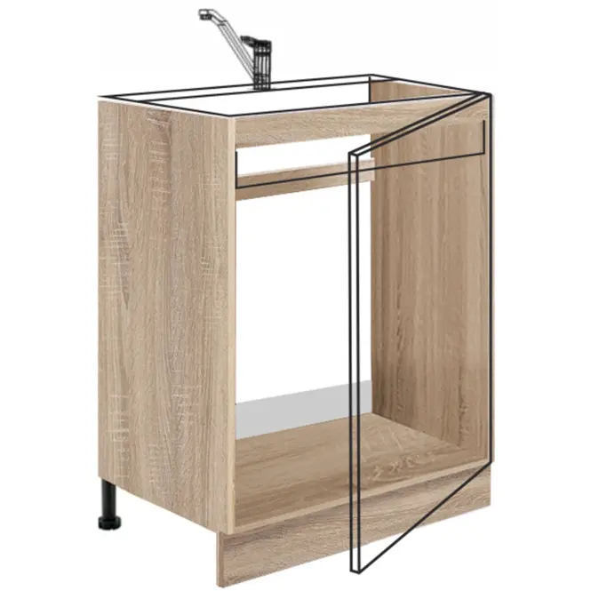 Skrinka do kuchyne Favorit 11d Sonoma/White+Ribbeck,3