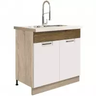 Skrinka do kuchyne Favorit 12d Sonoma/White+Ribbeck