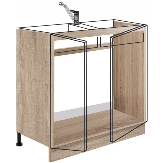 Skrinka do kuchyne Favorit 12d Sonoma/White+Ribbeck,3
