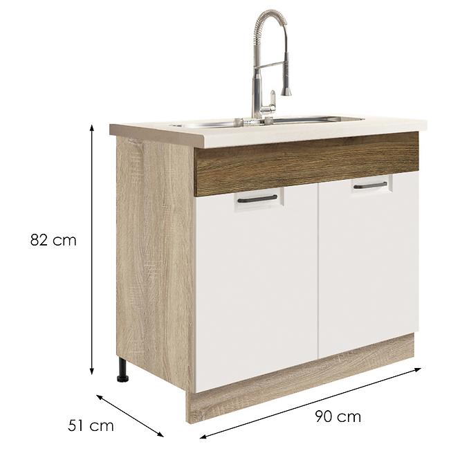 Skrinka do kuchyne Favorit 13d Sonoma/White+Ribbeck
