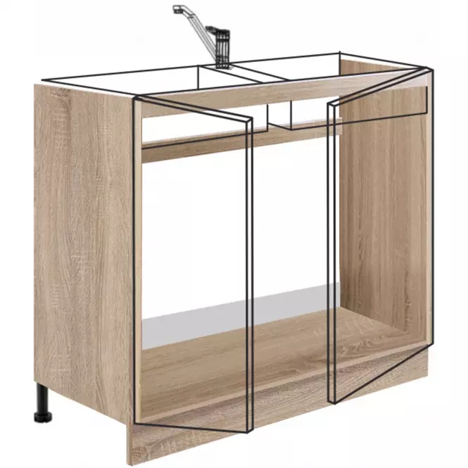 Skrinka do kuchyne Favorit 13d Sonoma/White+Ribbeck,3