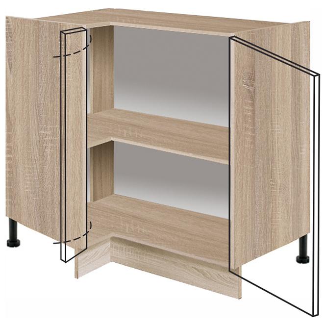 Skrinka do kuchyne Favorit 14d Prawa Sonoma/White+Ribbeck