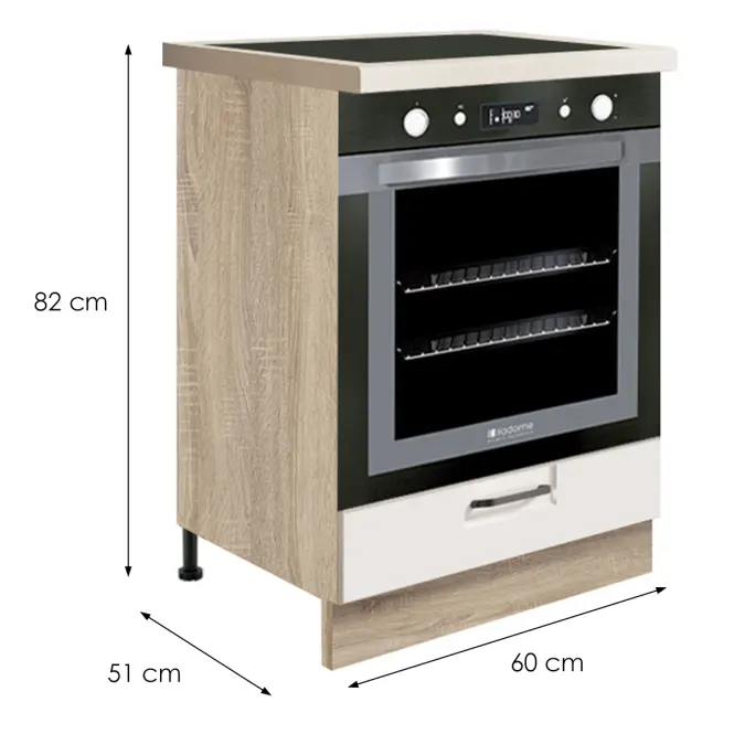 Skrinka do kuchyne Favorit 17d Sonoma/White+Ribbeck,2