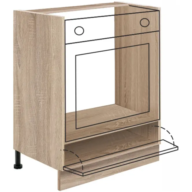 Skrinka do kuchyne Favorit 17d Sonoma/White+Ribbeck,3