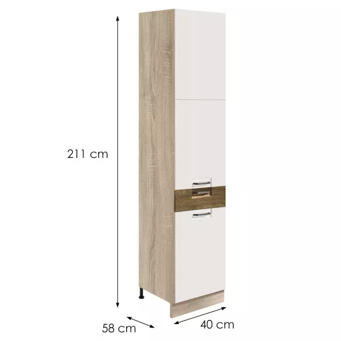 Skrinka do kuchyne Favorit 19d Sonoma/White+Ribbeck