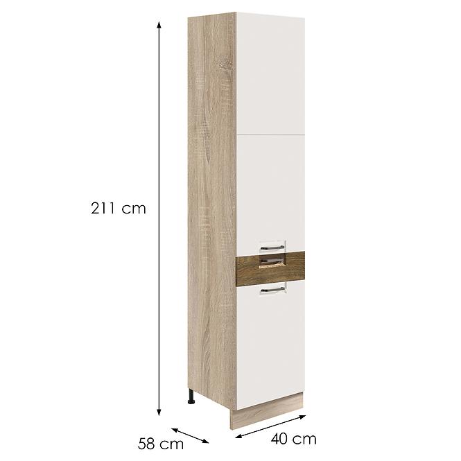 Skrinka do kuchyne Favorit 19d Sonoma/White+Ribbeck