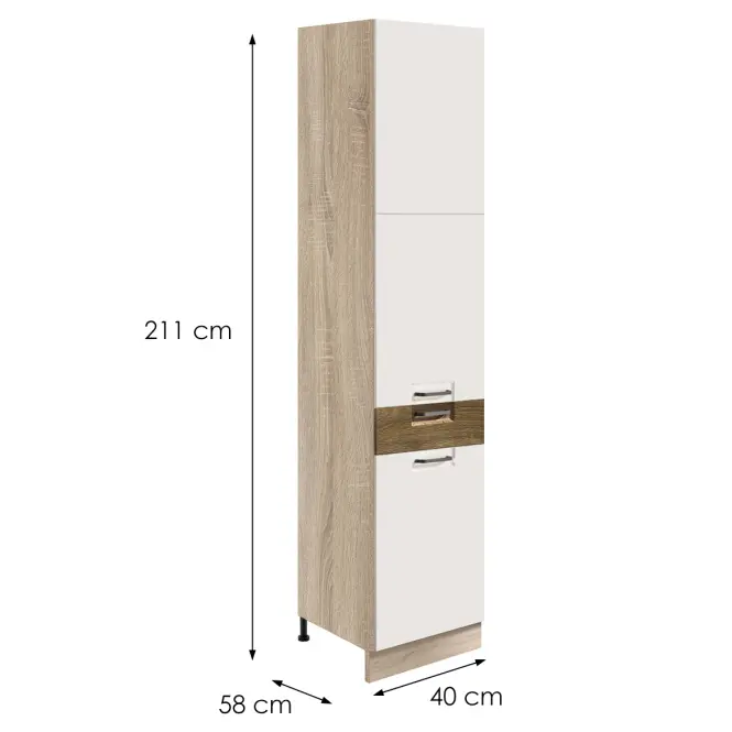 Skrinka do kuchyne Favorit 19d Sonoma/White+Ribbeck,2