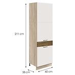 Skrinka do kuchyne Favorit 21d Sonoma/White+Ribbeck