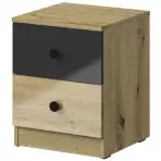 Nočný stolík Nero 09 Čierna Lesk