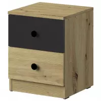 Nočný stolík Nero 09  Čierna Mat