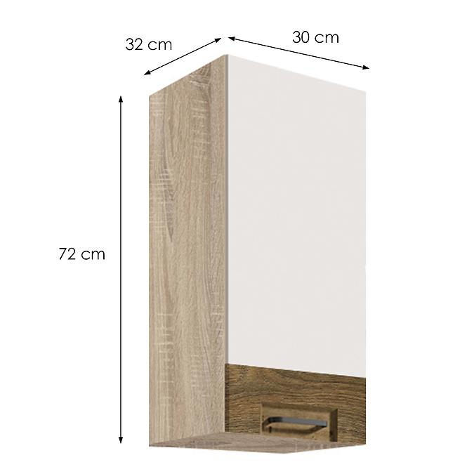 Skrinka do kuchyne Favorit 30g Sonoma/White+Ribbeck