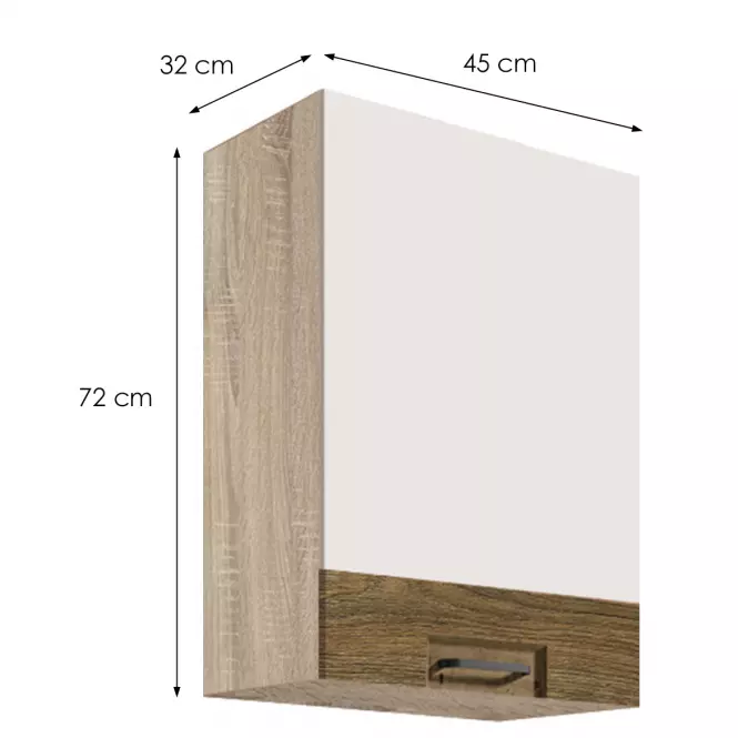 Skrinka do kuchyne Favorit 32g Sonoma/White+Ribbeck,2