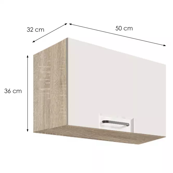 Skrinka do kuchyne Favorit 35g Sonoma/White+Ribbeck,2