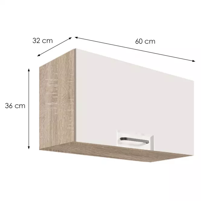 Skrinka do kuchyne Favorit 36g Sonoma/White+Ribbeck,2