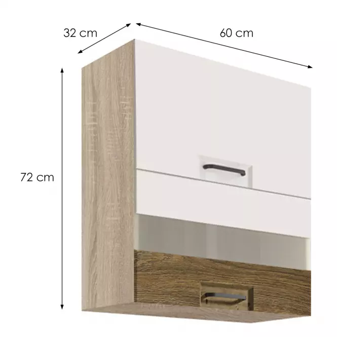 Skrinka do kuchyne Favorit 40g Sonoma/White+Ribbeck,2