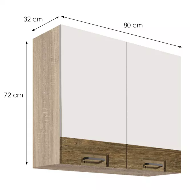 Skrinka do kuchyne Favorit 43g Sonoma/White+Ribbeck,2