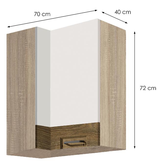 Skrinka do kuchyne Favorit 45g Prawa Sonoma/White+Ribbeck