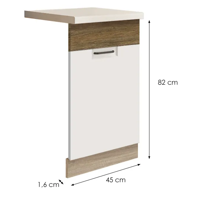 Dvierka na umývačku Favorit Zm45 Sonoma/White+Ribbeck,2