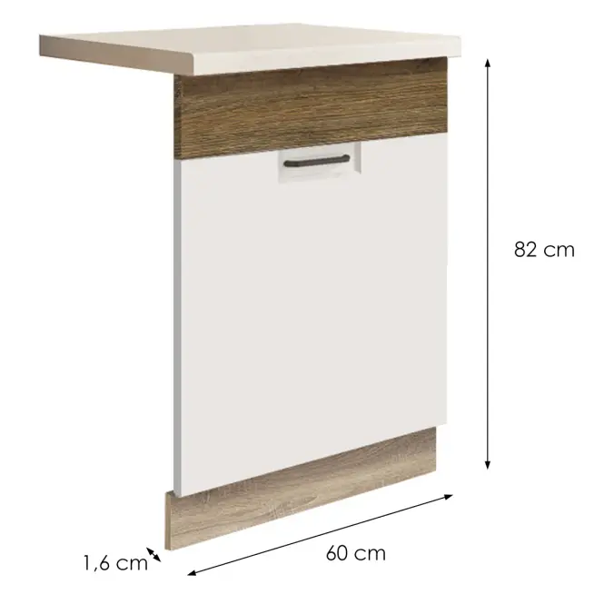 Dvierka na umývačku Favorit Zm60 Sonoma/White+Ribbeck,2
