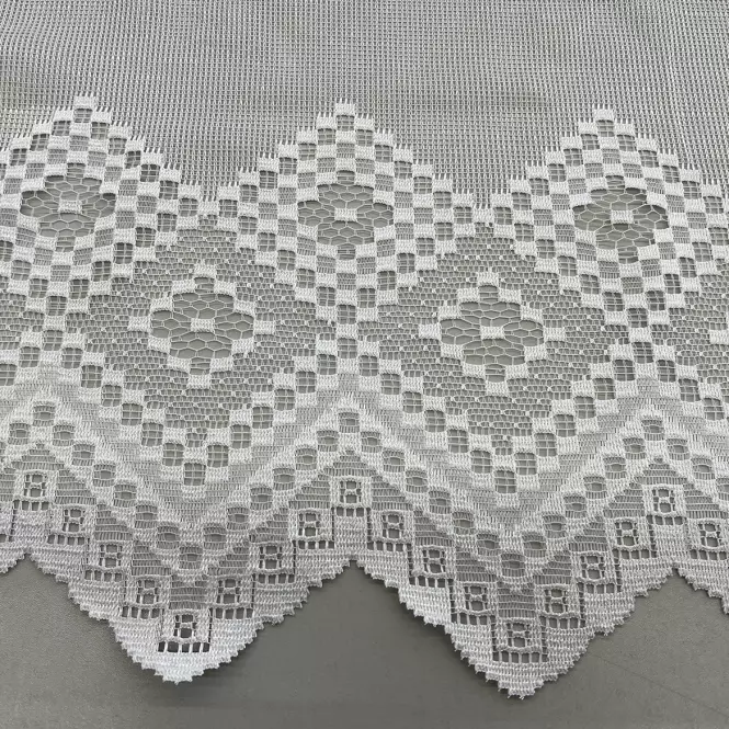Žakárový záves 638/D64/60 biely. Tovar na mieru