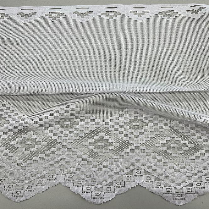 Žakárový záves 638/D64/80 biely. Tovar na mieru,2
