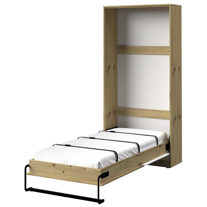 Sklápacia posteľ  vertikálne Nero 15 – Biely Lesk
