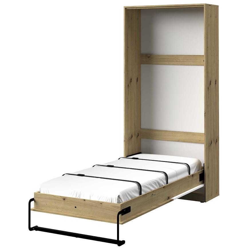Sklápacia posteľ  vertikálne Nero 15  – Čierna Mat