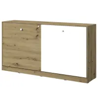 Sklápacia posteľ horizontálna Nero 213 cm – biela Mat