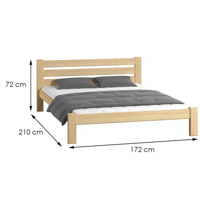 Posteľ  Adek 160x200 Borovica Bez Roštu,2
