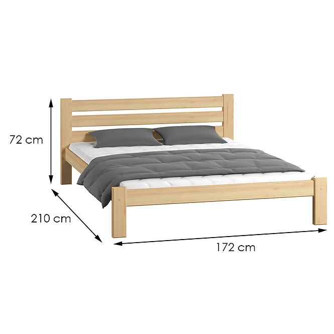 Posteľ  Adek 160x200 Borovica Bez Roštu,2