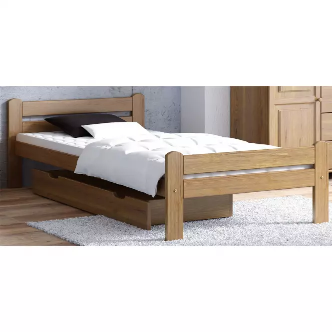 Posteľ  Dorota 90x200 Dub Bez Roštu,4