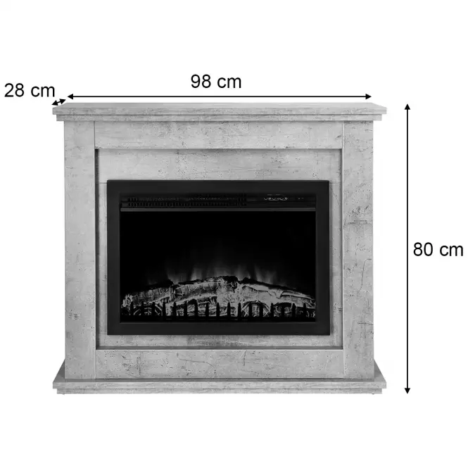 Elektrický krb CLOE Beton 2000W