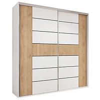 Skriňa Nela A18 Biely/kraft zlatá/Lacobel Biely