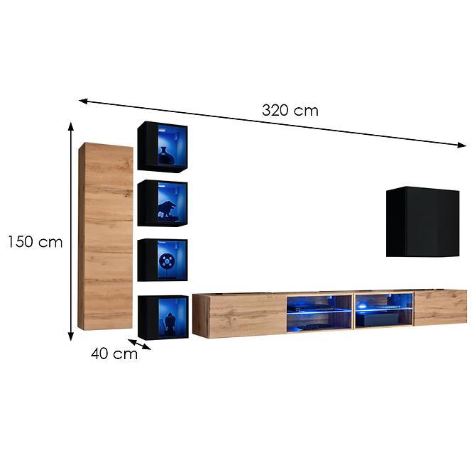 Obývacia Stena Switch Xxvi Wotan/Čierna