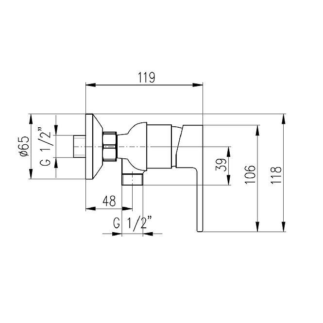 Batéria sprchová Rav-Slezak Vltava čierne/zlato VT581.5CMATZ